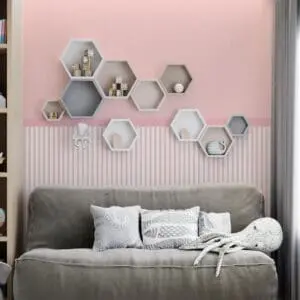 Decoração de parede com adesivo poá dcorando