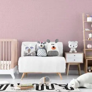 Ambiente decorado com adesivo poá dcorando