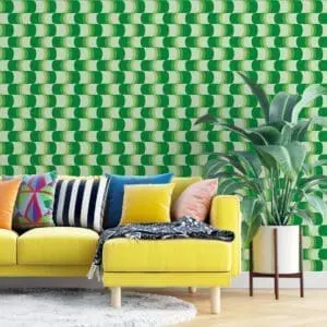 Ambiente decorado com adesivo geométrico dcorando