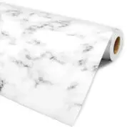 Adesivo Mármore Branco Preto de Alto Brilho Cozinha e Banheiro Dcorando