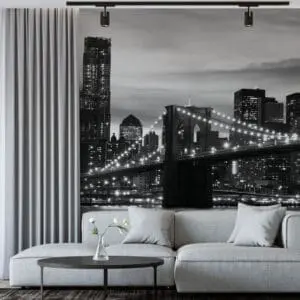 Painel fotográfico dcorando ponte