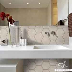 Carrinho | dcorando Papel de parede adesivo hexágono cimento queimado marrom rose