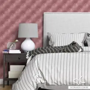 Papel de parede adesivo capitonê rosé dcorando