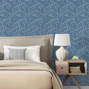 Carrinho | dcorando Papel de parede linho azul para quarto
