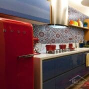 Azulejo Adesivo Cinza e Vermelho