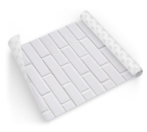Papel de parede tijolinho branco Dcorando Rolo adesivo tijolinho branco
