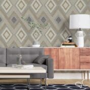 Dcorando com adesivo geométrico Marrom e Cinza