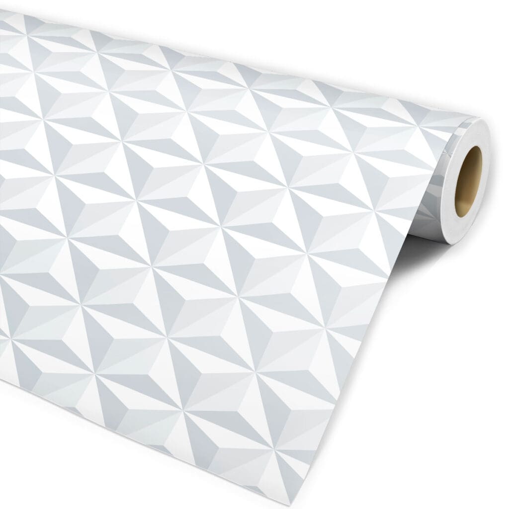 Papel de Parede 3D Branco Para Sala Quarto Cozinha Banheiro Dcorando