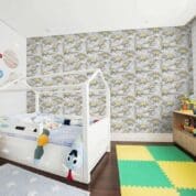 Papel de Parede Adesivo Ambiente Decorado Dino Yellow DC0030