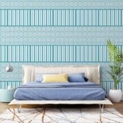 Quarto de casal decorado com Adesivo Listrado Dcorando