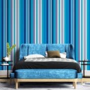 Quarto de casal decorado com Adesivo Listrado Dcorando