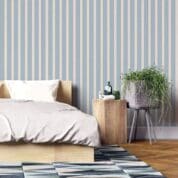 Quarto de casal decorado com Adesivo Listrado Dcorando