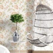 Adesivo de parede floral delicado Dcorando