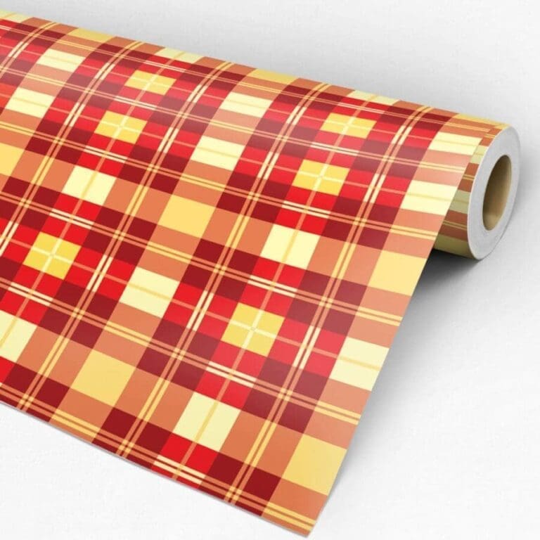 Papel de parede adesivo Xadrez Vermelho e Amarelo – Dcorando – Adesivos  para Decoração