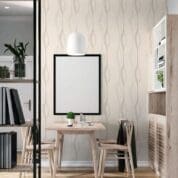 Adesivo de Parede Dcorando Casual bege com linhas em ondas