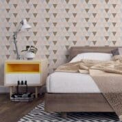 Adesivo de parede Dcorando Geométrico Triângulo Marrom azul rosa