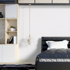 Quarto de casal decorado com Adesivo Geométrico Dcorando