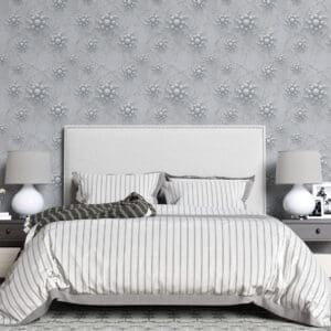 Quarto de casal decorado com Adesivo Geométrico Dcorando