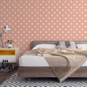Quarto de casal decorado com Adesivo Geométrico Dcorando