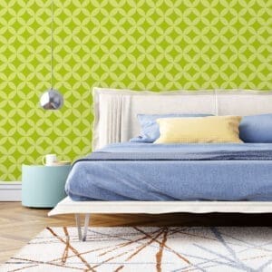 Quarto de casal decorado com Adesivo Geométrico Dcorando