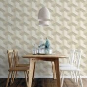 Adesivo de Parede Geométrico Cubos Dcorando