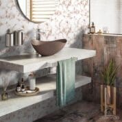 Adesivo Papel De Parede Lavável Mármore Marrom E Branco - 0.52m x 3.00m