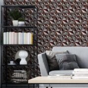 Adesivo de parede Dcorando 3D Pedra ferrugem