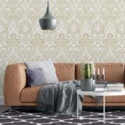 Adesivo de Parede Dcorando Arabesco Bege e branco