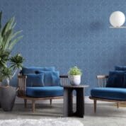 Adesivo de Parede Dcorando Arabesco azul