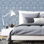 Adesivo de Parede Dcorando Arabesco tecido jeans