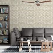 Adesivo de Parede Arabesco Marrom e Branco