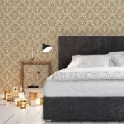 Adesivo de Parede Arabesco Marrom e Amarelo Dcorando