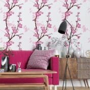 Adesivo de Parede Dcorando Floral Rosa