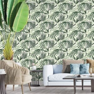 Adesivo de Parede Dcorando Floral Folhas Verde