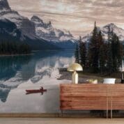 Painel Fotográfico Dcorando Canoa no vale das montanhas