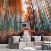 Painel Fotográfico Dcorando Floresta de Bamboo