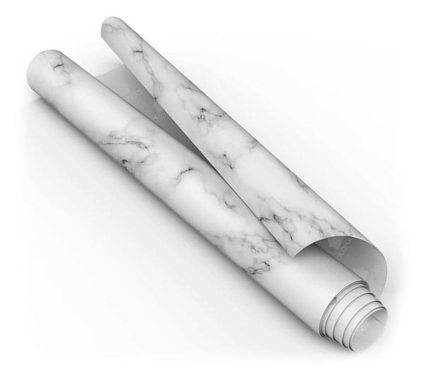 papel de parede de banheiro mármore branco e preto Dcorando