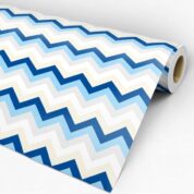 Adesvo Chevron Azul e Branco Dcorando