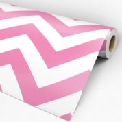 Adesvo Chevron Rosa e branco Dcorando