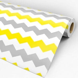Carrinho | dcorando Adesvo chevron amarelo cinza e branco dcorando