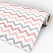 Adesvo Chevron Rosa e branco Dcorando