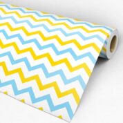 Adesvo Chevron Amarelo azul e branco