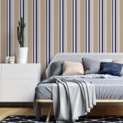 Adesivo Listrad Marrom, branco e azul