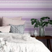 Adesivo Listrado rosa e branco com arabesco