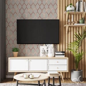 Adesivo Dcorando Motivo Grey Cinza com Gold Rose