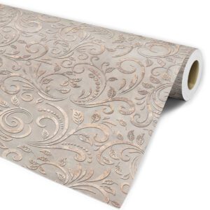 Papel de Parede Para Sala Quarto e Lavabo Arabesco Floral Industrial Dcorando