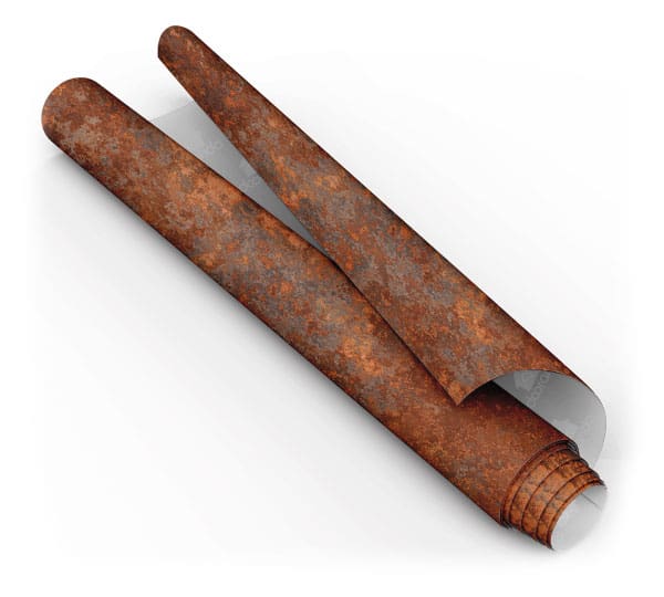 Papel de parede aço corten lavável para banheiro