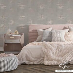 Papel de parede adesivo hexagono luxury Dcorando