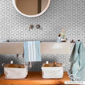 Papel de parede adesivo lavável Dcorando