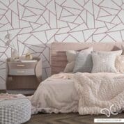Zara Rosa Gold Papel de Parede Adesivo